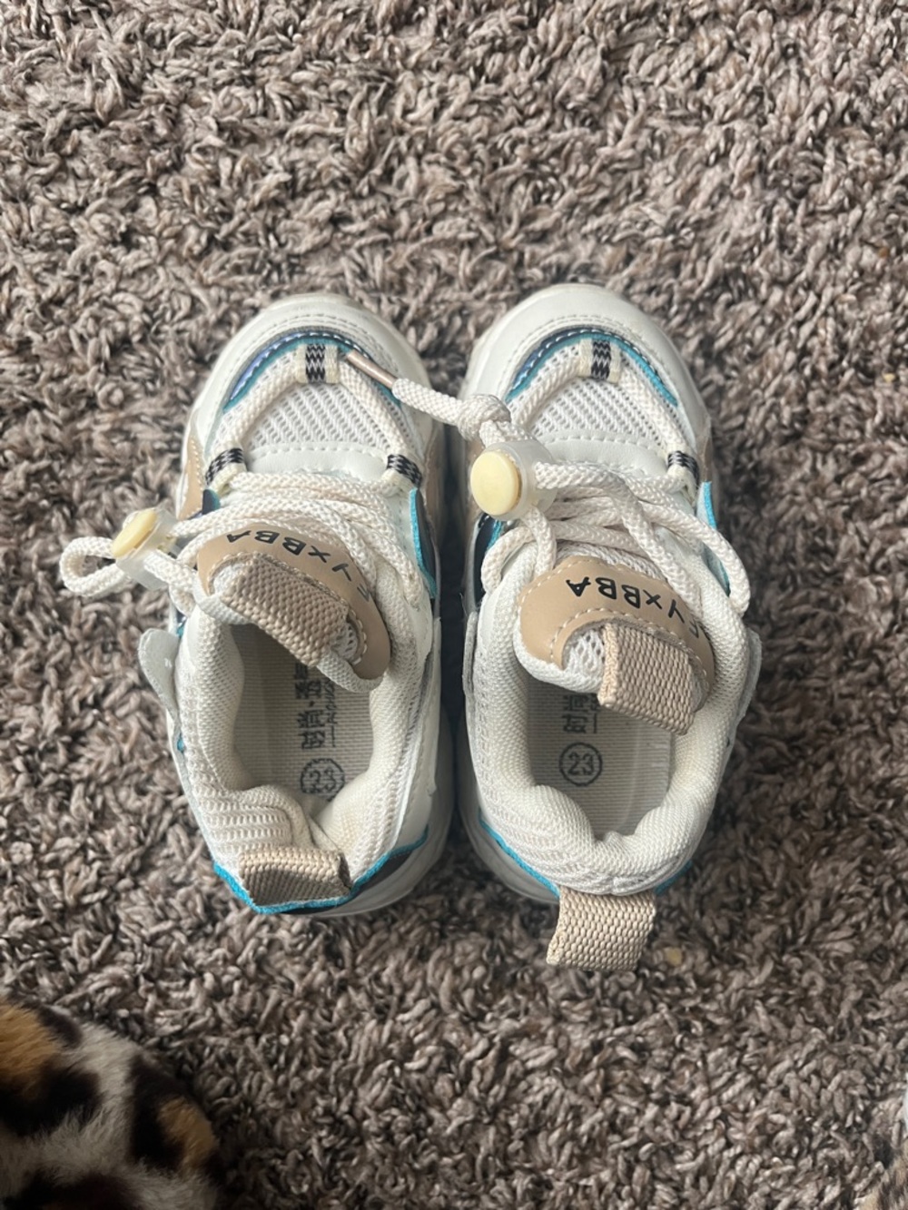 SHEIN White, Blue & Tan Kids Sneaker Shoes